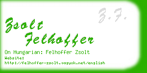 zsolt felhoffer business card